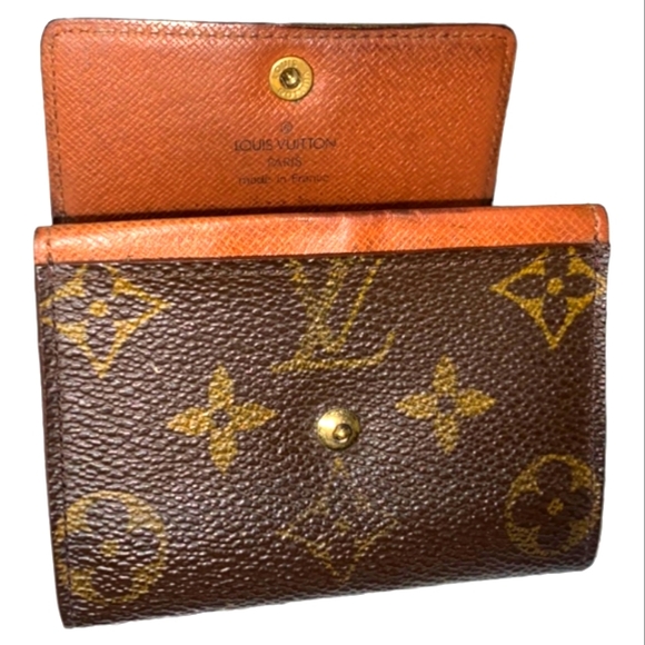 LOUIS VUITTON AUTHENTIC LEATHER COIN PURSE WITH UNBRANDED CHAIN GUC - Picture 3 of 6